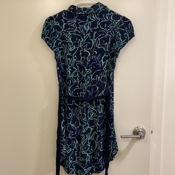 Anthropologie Maeve Franziska Bunny Print Shirtdress (Size 0P) - Picture 5 of 8